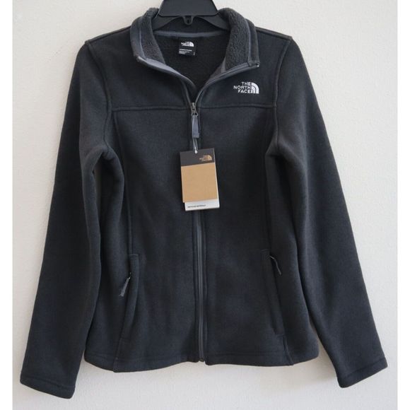 The North Face Women's Sz XL Dark Gray Heather Maggy Fleece Full Zip Sweater - Picture 2 of 12